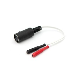 FICHE DIN 3 BROCHES FEMELLE + 2 FICHES FEMELLES 2MM L 20CM