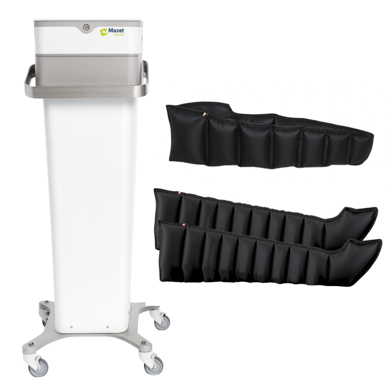 PRESSOTHERAPIE MAZET PACK I PRESS SERIE 10 -2 BOTTES-GUERIDON-MANCHON